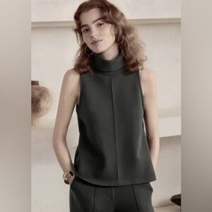 New OGL Move Black Shell Mock Neck Tank Sz S